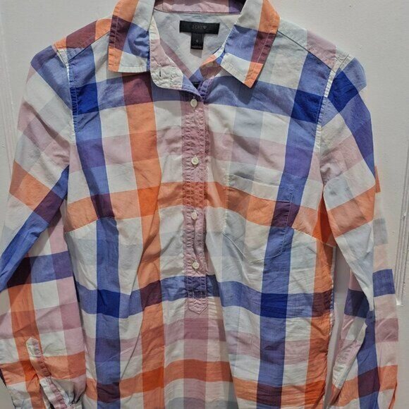 J. CREW Casual Long Sleeve Button Women's Shirt - Size 0 - Picture 7 of 11